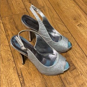 Silver Sparkly Heels